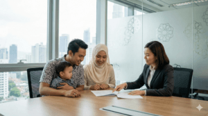 Advisor explaining understanding family situation to advise